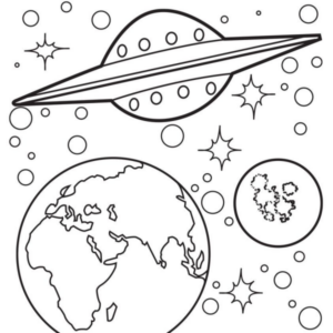 Disegno di ufo da stampare e colorare 5