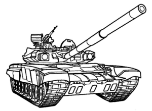 Disegno di carro armato da stampare e colorare 36