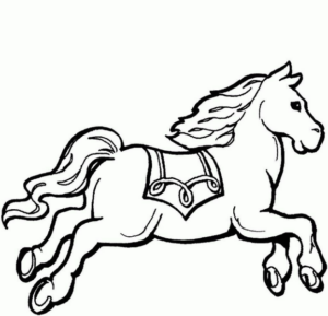 Disegno di cavallo da stampare e colorare 206