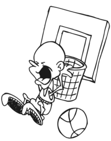 Disegno di basket da stampare e colorare 53