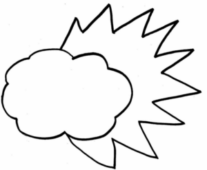 Disegno di nuvola da stampare e colorare 14
