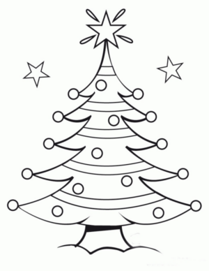 Disegno di albero di Natale da stampare e colorare 49 Disegno di albero di Natale da stampare e colorare 49