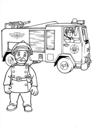 Disegno di camion dei pompieri da stampare e colorare 20