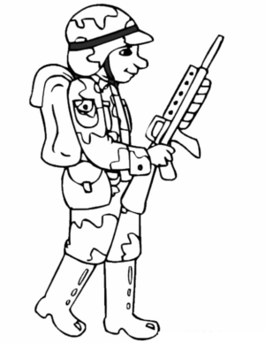 Disegno di soldato da stampare e colorare 17