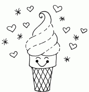 Disegno di gelato da stampare e colorare 4