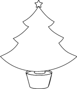 Disegno di albero di Natale da stampare e colorare 166 Disegno di albero di Natale da stampare e colorare 166