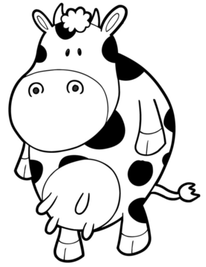 Disegno di mucca da stampare e colorare 42