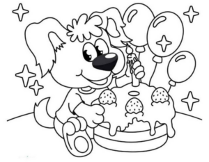 Disegno di compleanno da stampare e colorare 62