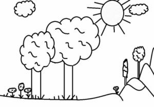 Disegno di albero da stampare e colorare 142