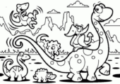Disegni di Brachiosauri da colorare