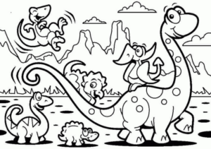 Disegno di Brachiosauro da stampare e colorare 39