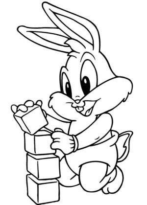 Disegno di Bugs Bunny da stampare e colorare 12