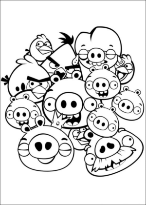 Disegno di Angry birds da stampare e colorare 92