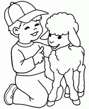 Disegno di pecora da stampare e colorare 12