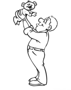 Disegno di membro della famiglia da stampare e colorare 9 Disegno di membro della famiglia da stampare e colorare 9