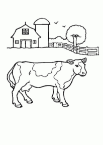 Disegno di mucca da stampare e colorare 85