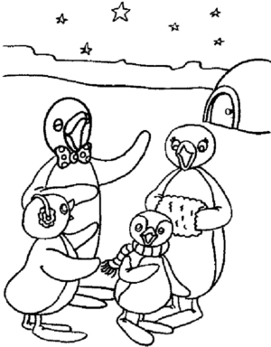 Disegno di pinguino da stampare e colorare 3
