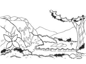 Disegno di paesaggio da stampare e colorare 53