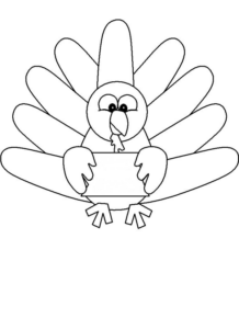 Disegno di tacchino da stampare e colorare 61