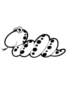 Disegno di serpente da stampare e colorare 3