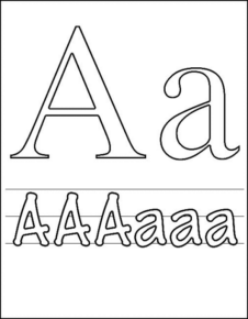 Disegno di lettera dell’alfabeto da stampare e colorare 208
