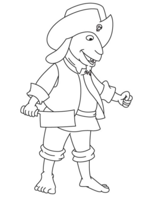 Disegno di pirata da stampare e colorare 6
