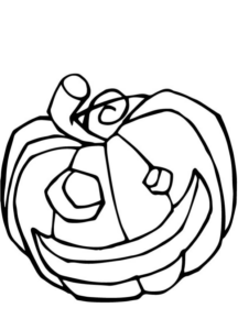 Disegno di zucca di Halloween da stampare e colorare 127