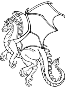 Disegno di dragone da stampare e colorare 179