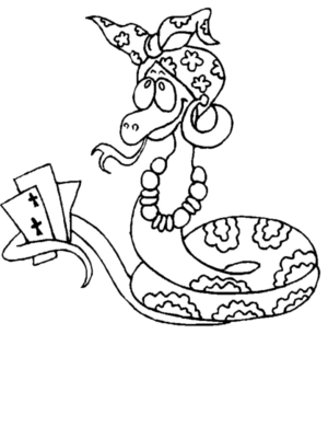 Disegno di serpente da stampare e colorare 12