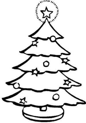 Disegno di albero di Natale da stampare e colorare 208