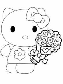 Disegno di Hello Kitty da stampare e colorare 136