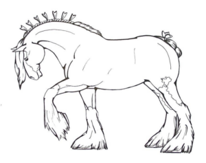 Disegno di cavallo da stampare e colorare 62