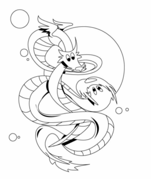Disegno di dragone da stampare e colorare 56