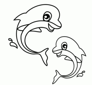 Disegno di delfino da stampare e colorare 20