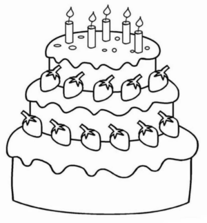Disegno di compleanno da stampare e colorare 74