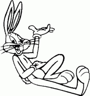 Disegno di Bugs Bunny da stampare e colorare 2