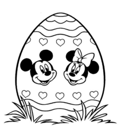 Disegno di Minni e Topolino da stampare e colorare 3