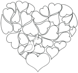 Disegno di cuore da stampare e colorare 26