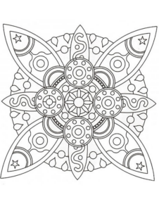 Disegno di mandala da stampare e colorare 1070