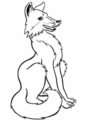 Disegno di volpe da stampare e colorare 119