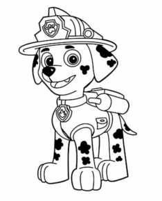 Disegno di Paw Patrol – Cane pompiere da stampare e colorare 60