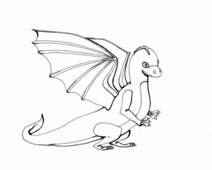 Disegno di dragone da stampare e colorare 147