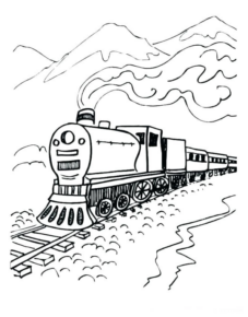 Disegno di treno da stampare e colorare 99