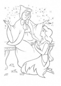 Disegno di Cenerentola da stampare e colorare 109