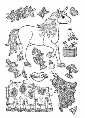 Disegno di unicorno da stampare e colorare 86