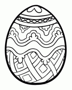Disegno di uovo di Pasqua da stampare e colorare 149