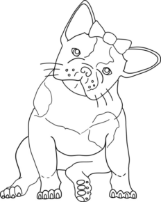 Disegno di cane da stampare e colorare 136
