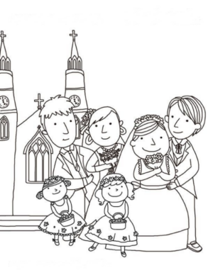 Disegno di membro della famiglia da stampare e colorare 1