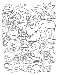 Disegno di Re Leone da stampare e colorare 44