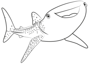 Disegno di squalo da stampare e colorare 46